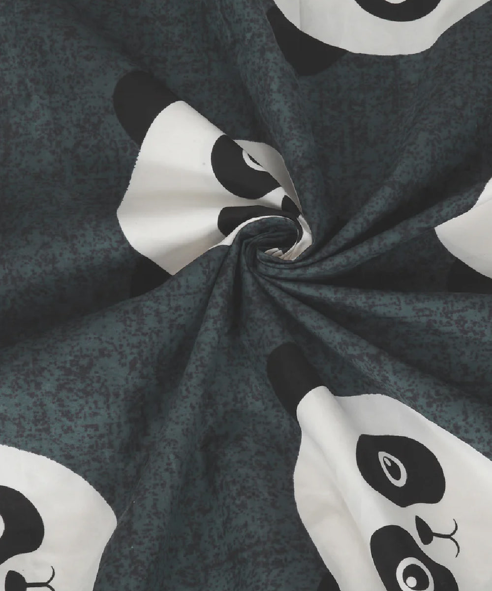 Panda Playtime Flat Double Bedsheet With 2 Pillow Cover