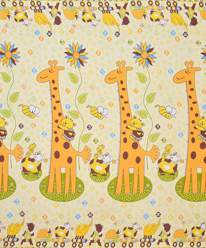 Giraffe Carnival Flat Double Bedsheet With 2 Pillow Cover