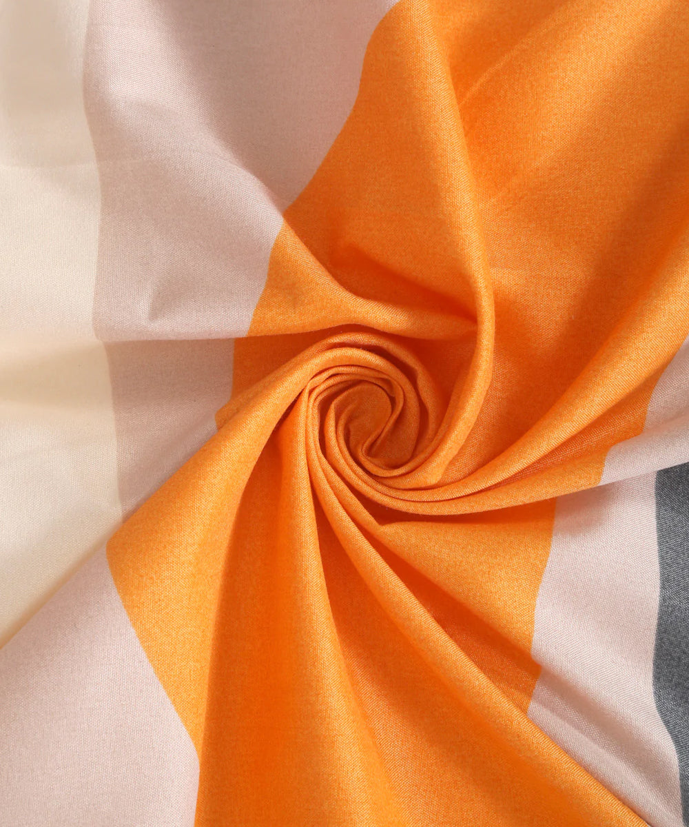 Multi Color Flat Double Bedsheet With 2 Pillow Covers