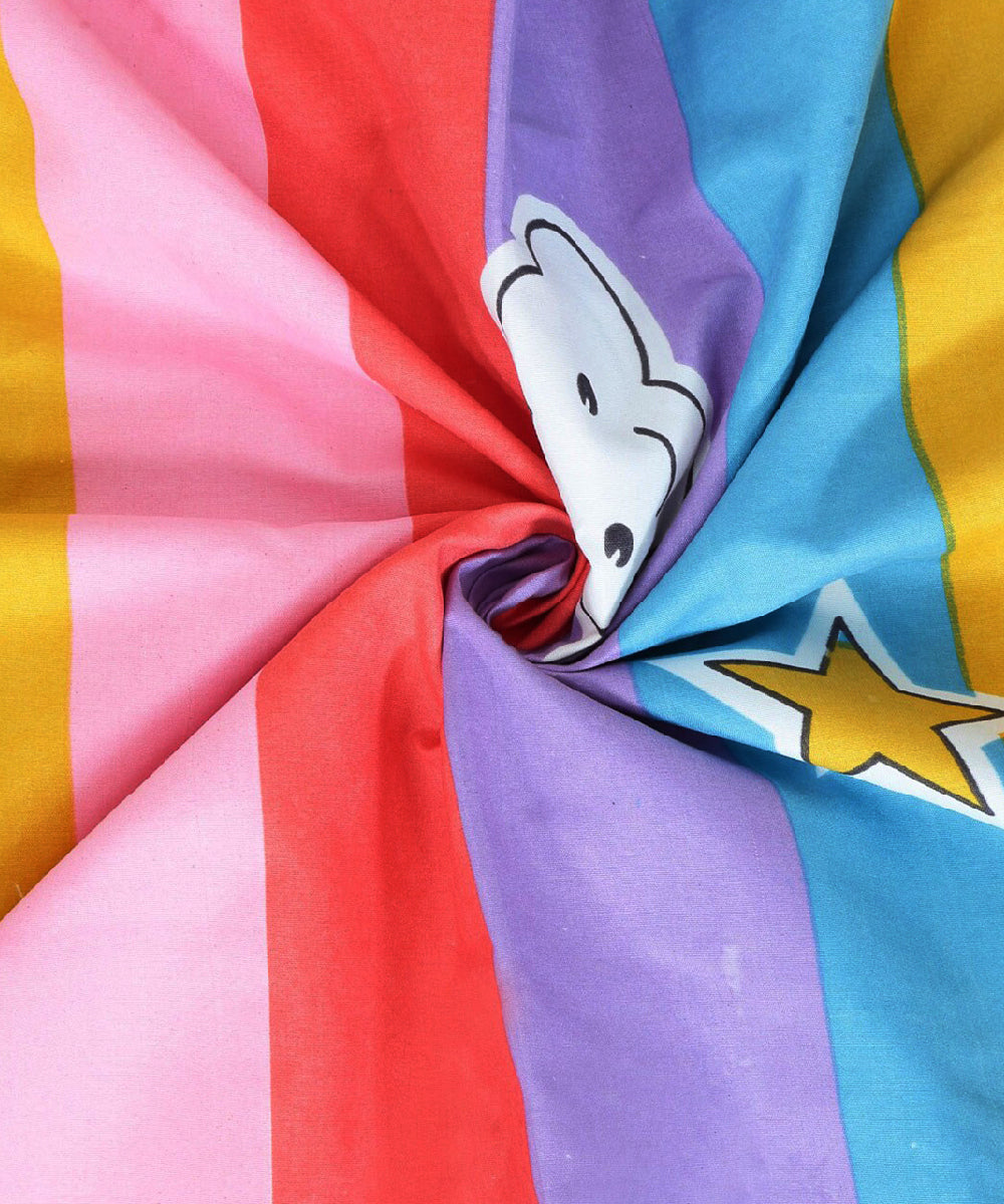 Unicorn Fantasy Print Flat Double Bedsheet with 2 Pillow Covers