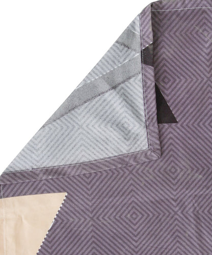 Multi Color Triangles Flat Double Bedsheet With 2 Pillow Cover