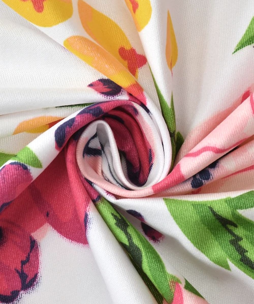 Multi Color Floral Flat Double Bedsheet With 2 Pillow Covers