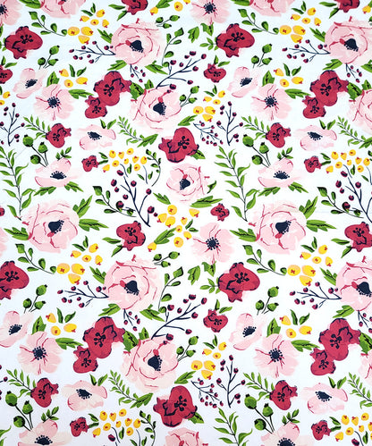 Multi Color Floral Flat Double Bedsheet With 2 Pillow Covers