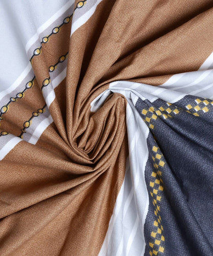 Multicolor Lines Flat Double Bedsheet With 2 Pillow Cover