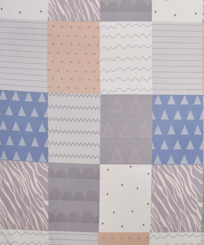 Geometric Flat Double Bedsheet With 2 Pillow Covers