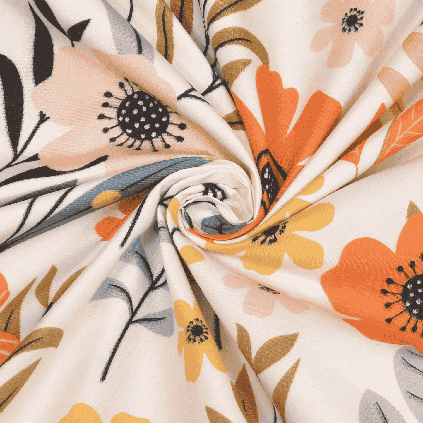 Nature's Whimsy Flat Double Bedsheet With 2 Pillow Covers