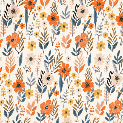 Nature's Whimsy Flat Double Bedsheet With 2 Pillow Covers