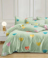 Valentine's Glow Flat King Bedsheet With 2 Pillow Covers