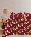 Lunar Bear Cuddles Kids Flat Double Bedsheet With 2 Pillow Cover