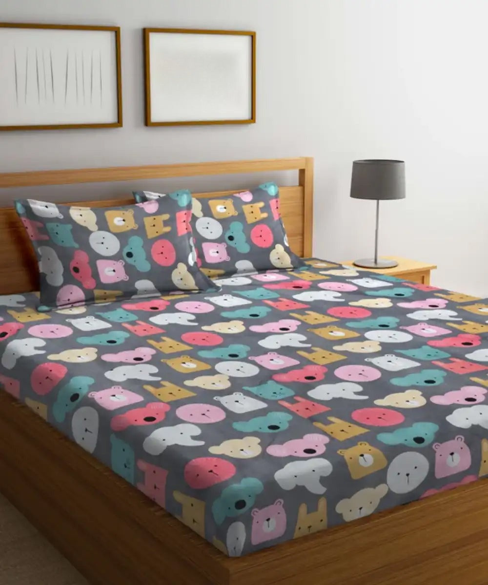 Jungle Book Flat King Bedsheet With 2 Pillow Cover