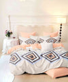 Peach Prism Flat Double Bedsheet With 2 Pillow Covers