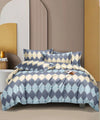 Multi Rhombus Flat King Bedsheet With 2 Pillow Covers