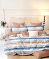 Frosted Stripes Flat Double Bedsheet With 2 Pillow Covers