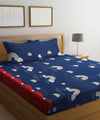 Rainbow Night Scape Kids Flat King Bedsheet with 2 Pillow Covers