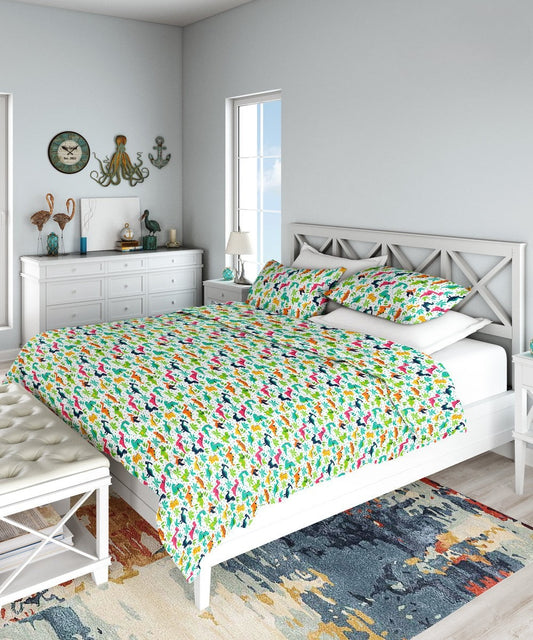 The Good Dinosaur Flat Double Bedsheet With 2 Pillow Cover