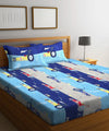 Turbo Racer Dreams Kids Flat Double Bedsheet with 2 Pillow Covers