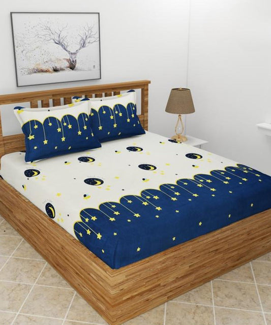 Celestial Charm Kids Flat King Bedsheet With 2 Pillow Cover