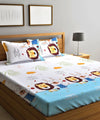 Lion & Bunny Buddies Flat Double Bedsheet with 2 Pillow Covers