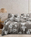 Smoky Blossom Flat King Bedsheet With 2 Pillow Covers